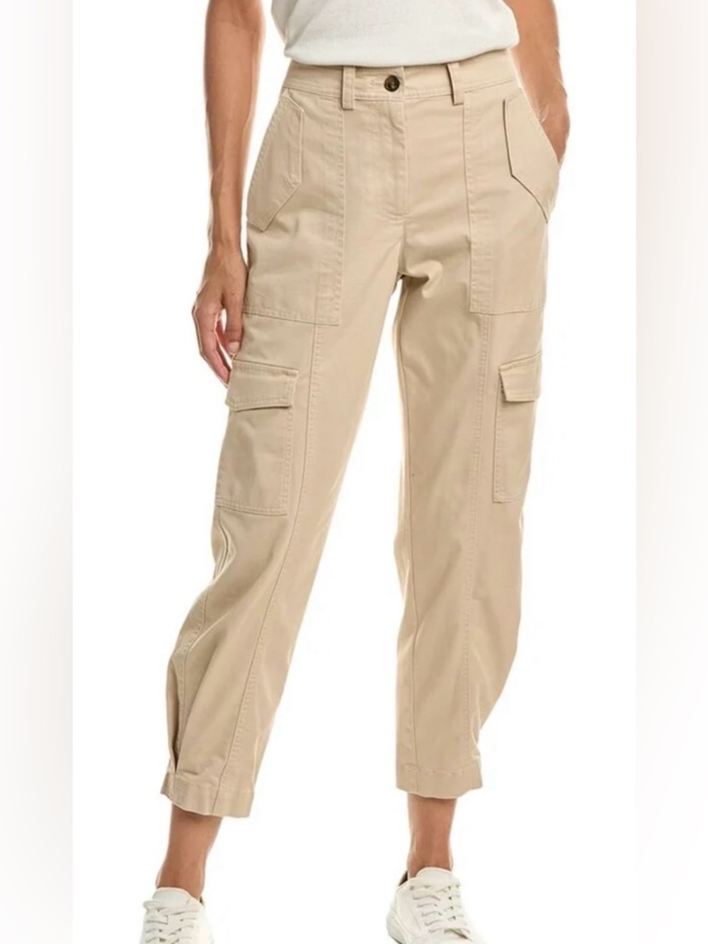 NWT Derek Lam Khaki Elian Cargo Pants with Utility Pockets